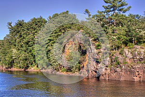 Interstate State Park is located on the St. Croix River by Taylor Falls, Minnesota