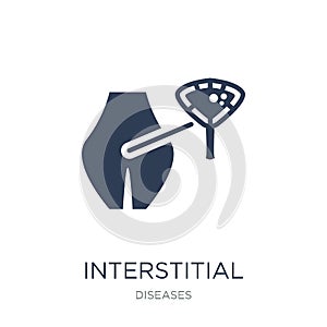 Interstitial cystitis icon. Trendy flat vector Interstitial cyst