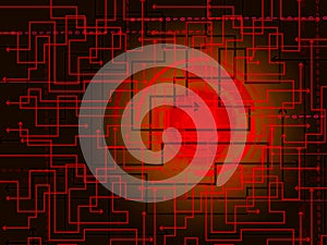Intertwined Arrows Background Means Multiple Arrows Or Superposition Effect. photo