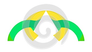 Intertwined Arrows Loop Cycle Icon Vector, vector design Generative AI