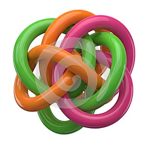 Intertwined Colorful Rings