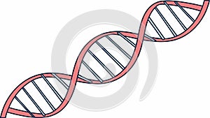 Intertwined DNA Double Helix Structure, vector design Generative AI