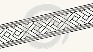 Intertwined Geometric Border Vector, Abstract Modern Design, vector design Generative AI