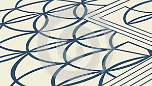 Intertwined Lines Grid Seamless Pattern: Modern Abstract Net, vector design Generative AI