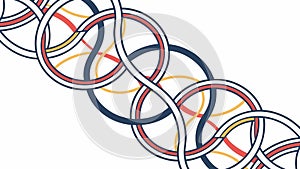 Intertwined Orbits: Abstract Cosmic Connection, vector design Generative AI