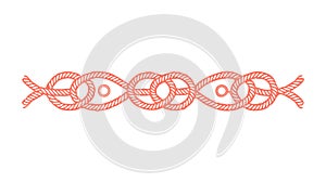 Intertwined Rope Knot Pattern Border Vector, vector design Generative AI