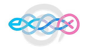 Intertwined Shapes Infinity Loop Icon, vector design Generative AI