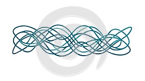 Intertwined Wavy Line Pattern. Abstract Fluid Flow Design Element, vector design Generative AI