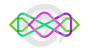 Intertwined Wavy Lines Abstract Design Icon, vector design Generative AI
