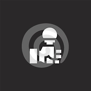 interview icon. Filled interview icon for website design and mobile, app development. interview icon from filled interview
