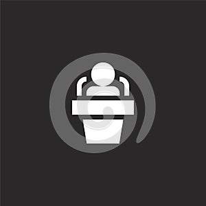 interview icon. Filled interview icon for website design and mobile, app development. interview icon from filled interview