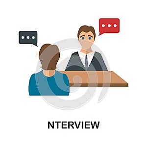 Interview icon. Simple element from human resources collection. Creative Interview icon for web design, templates, infographics