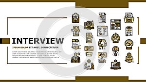 interview job business employee landing header vector