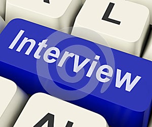 Interview Key Shows Interviewing Interviews Or Interviewer photo