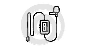 interview mic microphone line icon animation