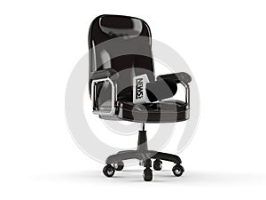 Interview microphone on business chair