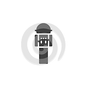 Interview microphone vector icon