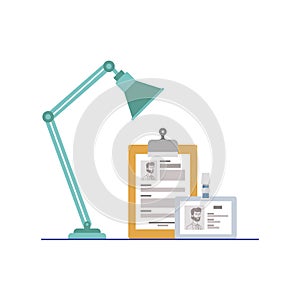 Interview objects with white background