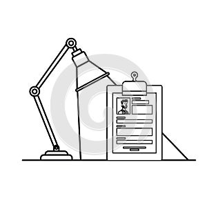 Interview objects with white background