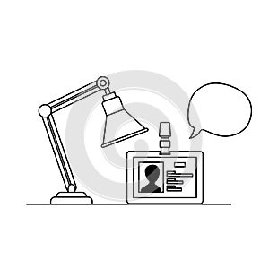 Interview objects with white background
