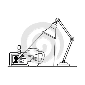 Interview objects with white background