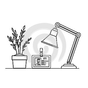 Interview objects with white background