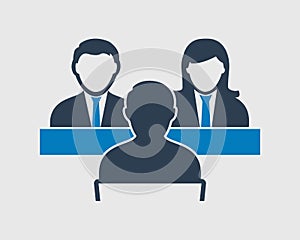 Interview panel icon .