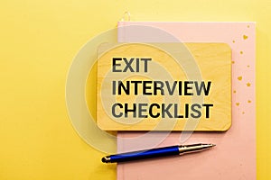 interview tips text message on white paper and office supplies, pen, paper note, on white desk , copy space