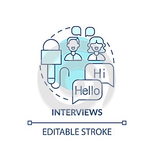 Interviews concept icon
