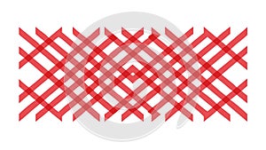Interwoven Criss-Cross Line Pattern, vector design Generative AI