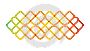 Interwoven Geometric Pattern, Intricate Abstract Background, vector design Generative AI