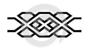 Interwoven Geometric Pattern Vector: Abstract Knot Design Element, vector design Generative AI
