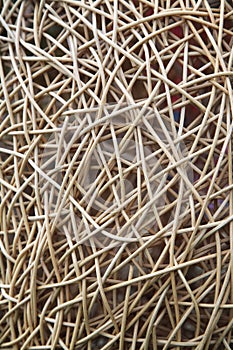 Interwoven wicker material