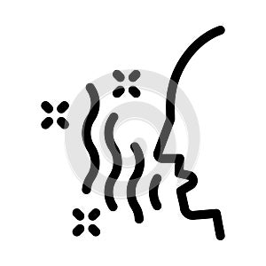 Intestinal infection transmitted by airborne droplets icon vector outline illustration