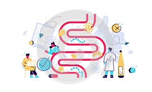 Intestinal microflora with good and bad bacteries photo