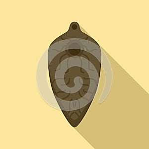 Intestinal parasite icon, flat style