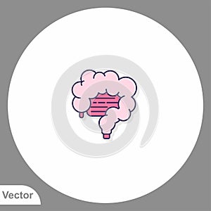 Intestine vector icon sign symbol