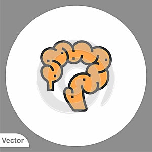 Intestine vector icon sign symbol