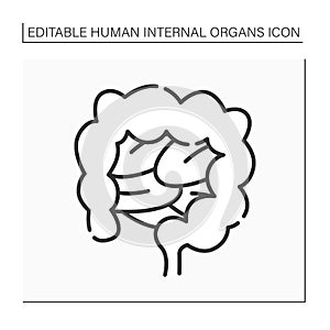 Intestines line icon