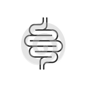 Intestines line icon or digestion system symbol