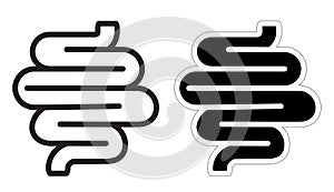 Intestines line icon. digestive system sign. digestion system symbol. flat style