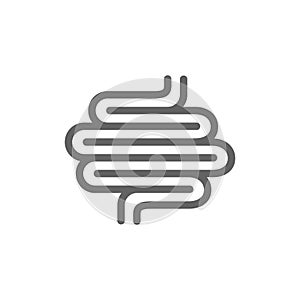 Intestines line icon. Human intestinal tract vector illustration