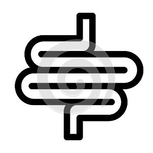 Intestines organ line icon. Intestine symbol or sign.