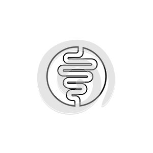 intestines symbol for digestive logo vector icon illustration