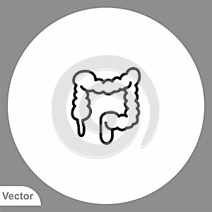 Intestines vector icon sign symbol