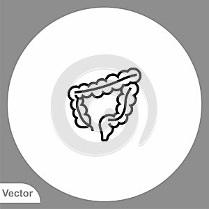 Intestines vector icon sign symbol