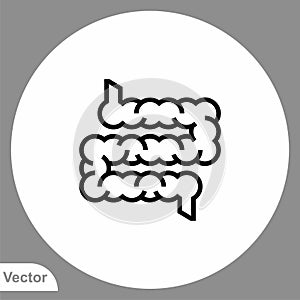 Intestines vector icon sign symbol