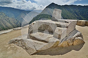 Inti Watana, the astronomical clock. Machu Picchu. Peru