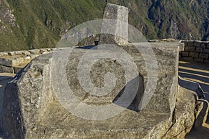 Intihuatana Machu Picchu ruins Cuzco Peru