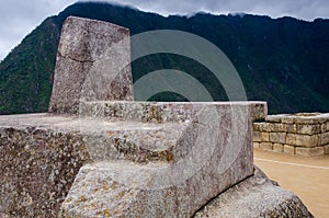 Intihuatana Stone at Machu Picchu, Peru